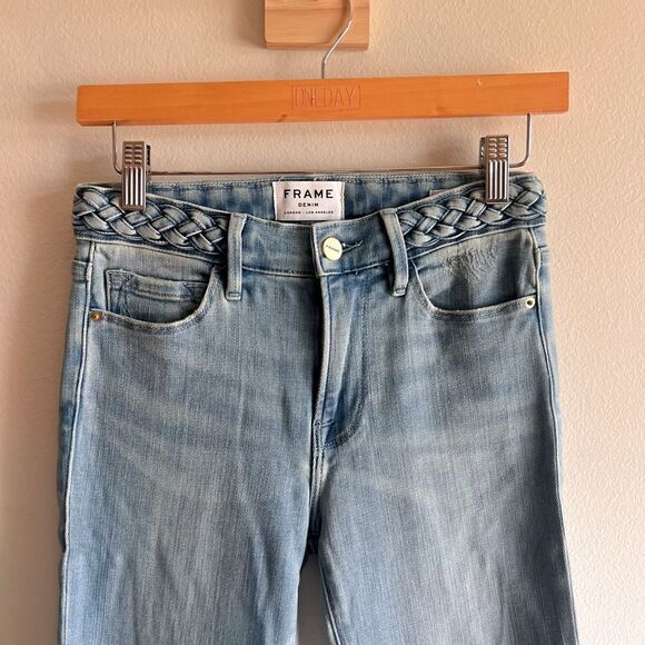 Anthropologie Frame Le Crop Mini Boot with Braided Belt Size 24 - Picture 5 of 9